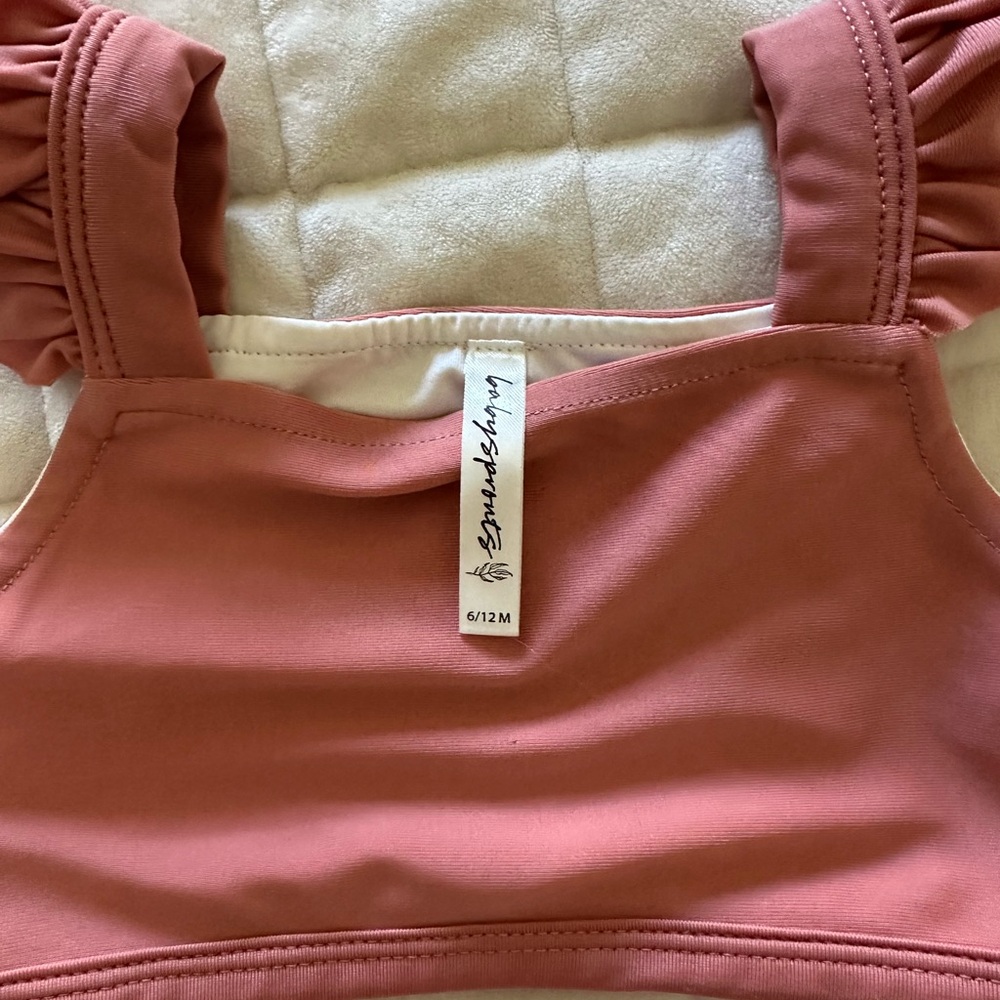6-12M Ruffled Pink Swim Set - Picture 2 of 2